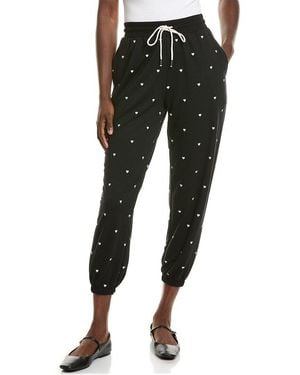 Splendid Love Lounge Embroidered Jogger - Black