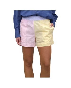 MC2 Saint Barth Meave Cotton Shorts - Natural