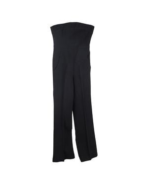 Theory Strapless Straight-Leg Jumpsuit - Blue