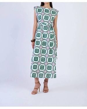 Beyond By Vera Perry Midi Dress - Blue