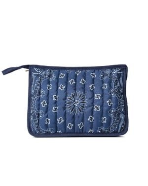 Haute Shore Quilted Bandana Pouch Bag - Blue