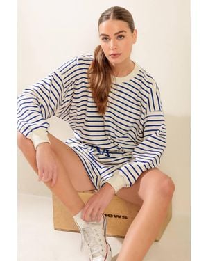 TRUEDAMES Lover Girl French Terry Top - Multicolor