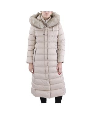 Tahari Nellie Puffer Maxi Parka Coat - Gray
