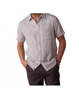 The Normal Brand Freshwater Short Sleeve Button Up Shirt - Gray