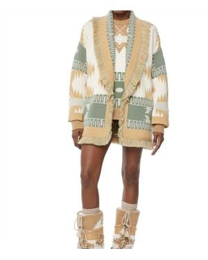 Alanui Icon Jacquard Cardigan - Natural