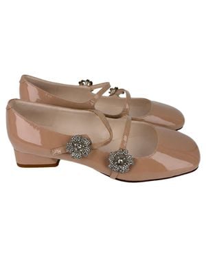 Roger Vivier Mini Très Vivier Mary Jane Pumps - Brown