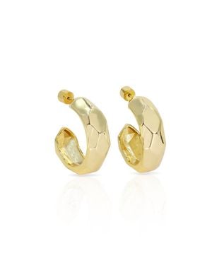 Jackie Mack Large Sunset Hoops - Metallic