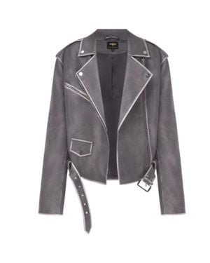Alaska® Outerwear Mars Vegan Leather Jacket - Gray