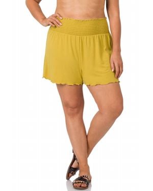 Zenana Home Team Hype Shorts - Yellow
