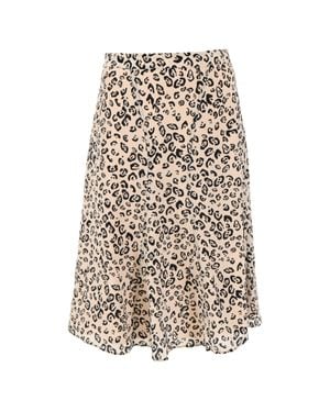 Altuzarra Leopard Print Midi Skirt - Natural