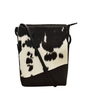 ILI New York Small Calf Hair Vertical Crossbody Bag - Black