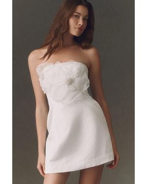 BHLDN Strapless Appliqué Mini Dress - Multicolor