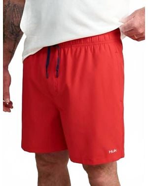 HUK Pursuit Volley Swim Shorts - Red