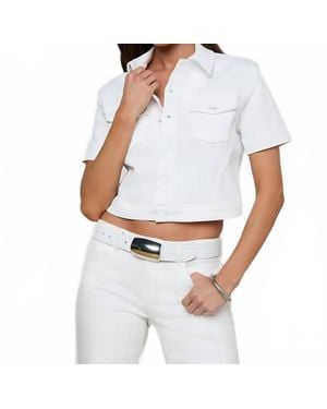 L'Agence Kirstie Jean Shirt Jacket - White