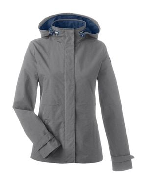 Nautica Voyage Hooded Rain Jacket - Gray