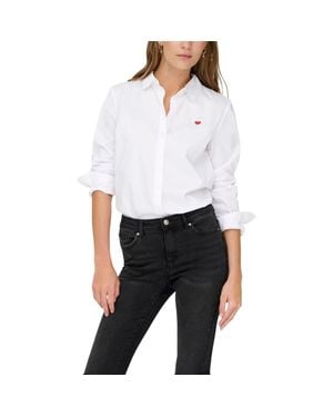 Jacqueline De Yong White Cotton Blouse