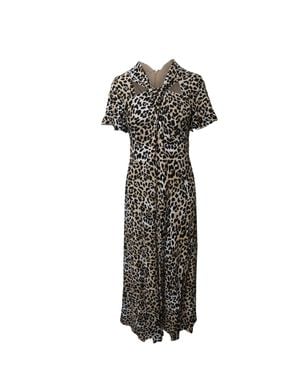 Temperley London Animal Print Viscose Midi Dress - Multicolor