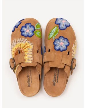 Laidbacklondon Drift French Knot Sandals - Blue