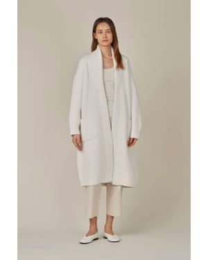 GRADE & GATHER Long Shawl Collar Cardigan - Natural