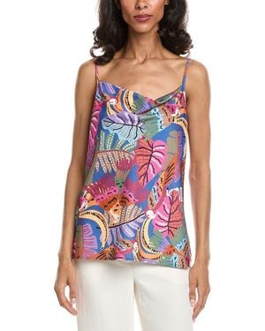 Tahari Printed Cami Top - Blue