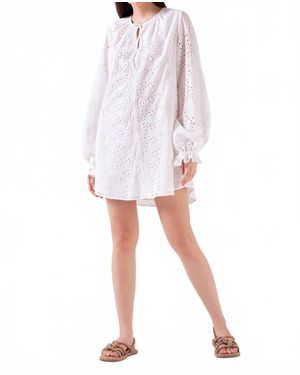 CELINA MOON Clover Tunic Dress - White