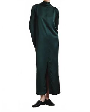 Pomandère Satin Maxi Dress - Green