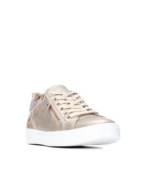 Xti Side Zipper Casual Sneakers - Natural