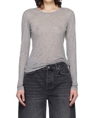 Anine Bing Sylvie Long Sleeve Tee - Black