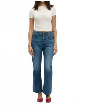 eTica Kent Crop Flare Jeans - Blue