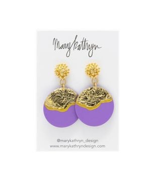 Mary Kathryn Designs Lorelei Disc Earrings - Purple