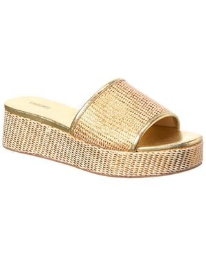 L'Agence Inaya Raffia Platform Espadrille - White