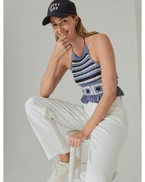 Lucky Brand Crochet Halter Top - Multicolor