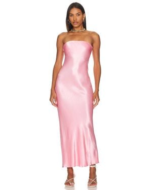 SNDY'S Angel Strapless Midi Dress - Pink