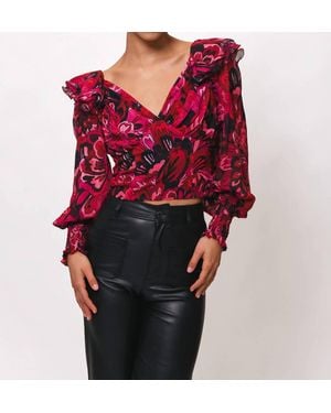 Hutch Teny Long Sleeve Top - Red