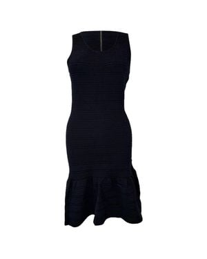 Sandro Sandro Scoop Neck Ribbed Mini Dress - Blue