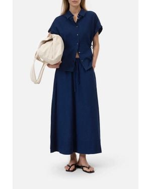 Closed Gathered Denim Skirt - Blue