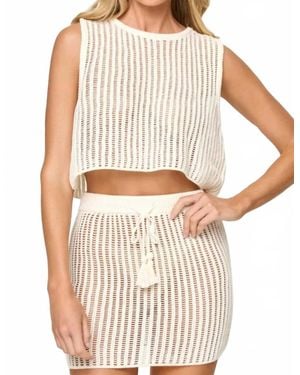 LSPACE Sander Mini Skirt - White