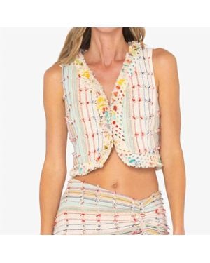 JBQ Leona Cropped Vest - Natural