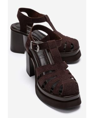 Prologue Shoes Rovena Platform Block Heel Sandal - Black