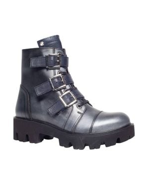 UNITY IN DIVERSITY Paris Combat Boots - Blue