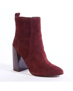 Vince Camuto Suede Enverna Heeled Bootie - Red
