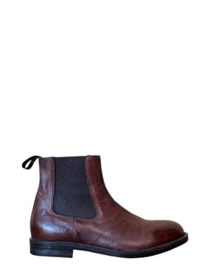 Moma Leather Boots - Purple
