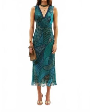 RIXO London Cyrus Midi Dress - Green