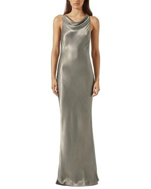 knee length dresses for ladies La Lune High Cowl Open Back Maxi Dress | Lemon | Dresses