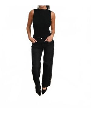 Elan Tiana Ribbed Tank Top - Black