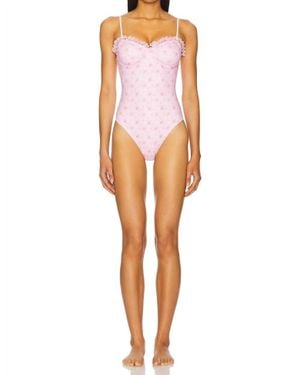 LoveShackFancy Brooksie One-Piece Swimsuit - Orange