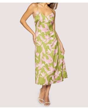 Lost + Wander Flora Alcazar Midi Dress - Yellow