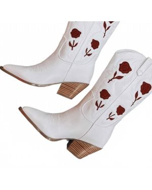 Billini Arden Roses Western Boot - White
