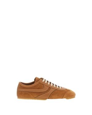 Dries Van Noten Suede Low-Profile Sneakers - Brown