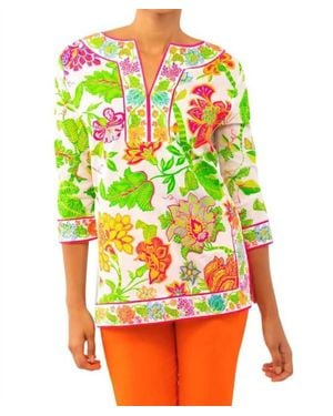 Gretchen Scott Split Neck Tunic - Red